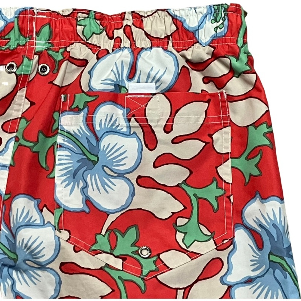 LANDS’ END Mens Tropical Swim Trunks SIZE Large 36-38 Pockets Lined Beach NEW - Picture 4 of 8